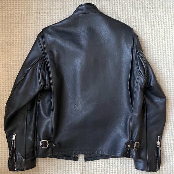 Schott 141 Classic Racer Leather Motorcycle Jacket - Picture 7 of 10
